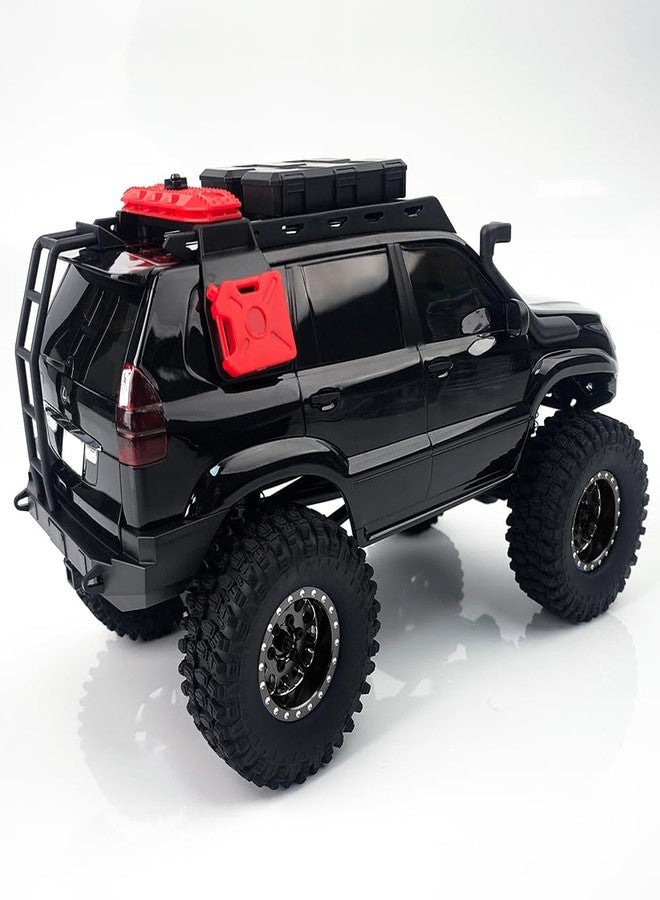 MORLORDY 1.0" Beadlock Wheels and 50mm Rubber Tires Set for Axial SCX24 Gladiator Deadbolt Bronco C10 JLU 1/24 RC Crawler Car Upgrade Parts (Black) - Image 2